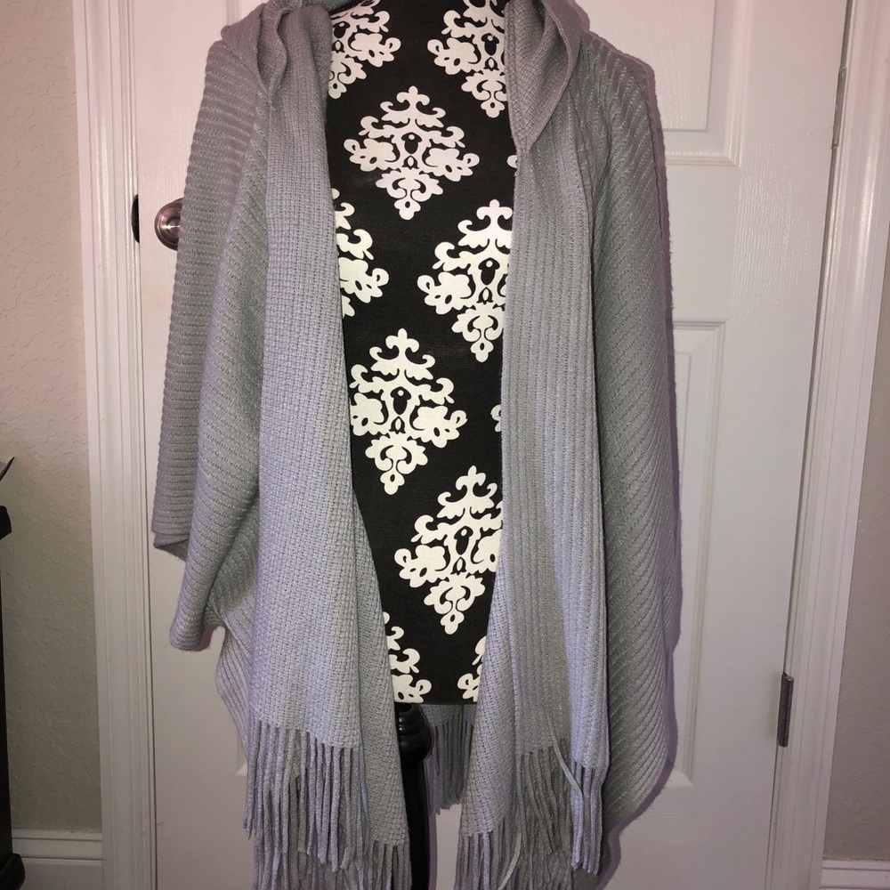 Gray Shawl/Poncho